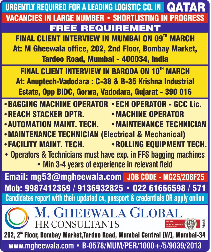 Best International Job Consultants Mumbai, India | M Gheewala