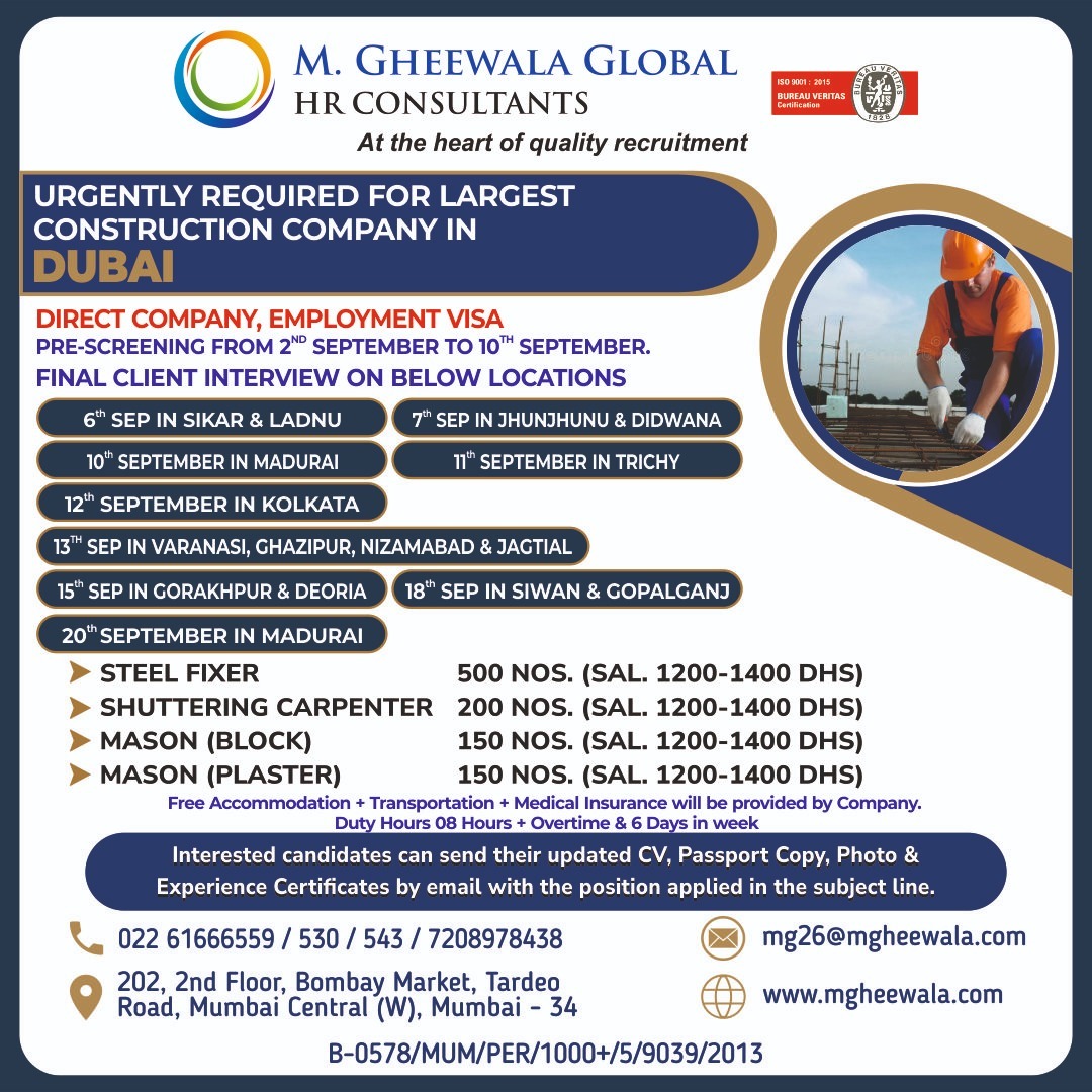 Best International Job Consultants Mumbai, India | M Gheewala